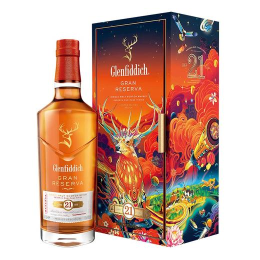格兰菲迪 21年福鹿呈祥 单一麦芽威士忌700ml/1瓶 商品图0