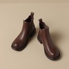 ZHR平底短靴女2023秋冬英伦质感便捷套脚松紧靴显瘦厚底圆头马丁 商品缩略图5