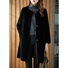 【2023新款】羊剪绒大衣女2023冬季新款韩版中长款皮草大衣皮毛一体外套