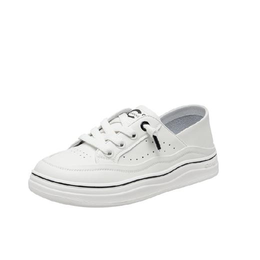 千百度休闲小白鞋秋季运动板鞋女舒适两穿平底百搭跑步鞋A23466501 商品图1