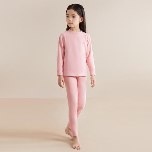 【儿童羊毛蚕丝保暖内衣套装】男女童秋衣秋裤德宝宝冬季双面磨绒睡衣 商品图5