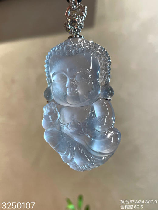 玻璃种太子佛素件【3250107】具体价格微信咨询 商品图1