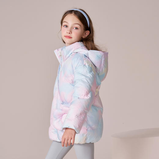 【三防】女童羽绒服2023秋冬新款中长款鹅绒儿童加厚彩色保暖外套 商品图2