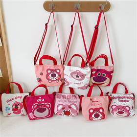 【多款可选！草莓熊包包】2023新款，春夏百搭帆布包，儿童单肩包手提袋可爱休闲包lish