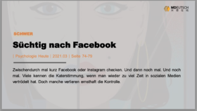 Süchtig nach Facebook丨S