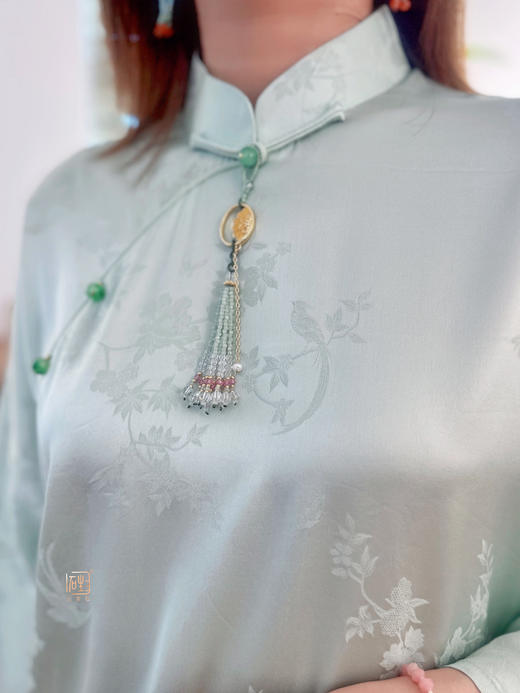 三生石梅兰竹菊国风服饰押襟 商品图7