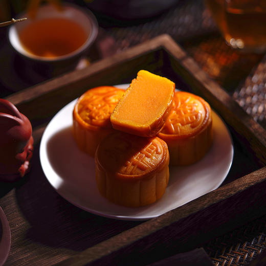 香港九龙半岛迷你奶黄月饼8个礼盒装400g港式糕点中秋节礼品 商品图4