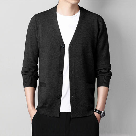 【一口价】【新款DDT】大依优型大码男装针织外套开衫线衫简约休闲商务宽松男百搭上衣胖子 商品图0
