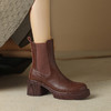 黑色厚底显瘦靴，粗跟靴子短靴YT-958-16 商品缩略图3