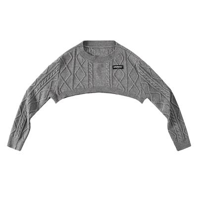 NTOT/NOTMY23057/超短款绞花毛织短毛衣 商品图4