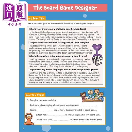 【中商原版】英国原版CGP教辅 New English Comprehension Activity Book 8-9岁英语理解活动书 家庭学习 英文原版 进口图书 商品图4