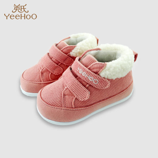 英氏女宝步前鞋软底灯芯绒布鞋23秋冬新款婴儿学步鞋YFXHJ4P198A 商品图0