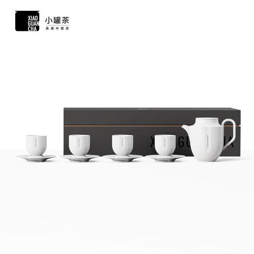 小罐茶 锦上月·宋韵白瓷茶具套组 商务品茶器具礼盒 1壶4杯4碟 商品图5