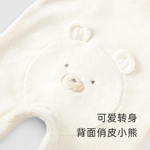 英氏婴儿男女宝宝家居服2023秋冬保暖长袖小熊连体衣YZJAJ3P011A 商品图3