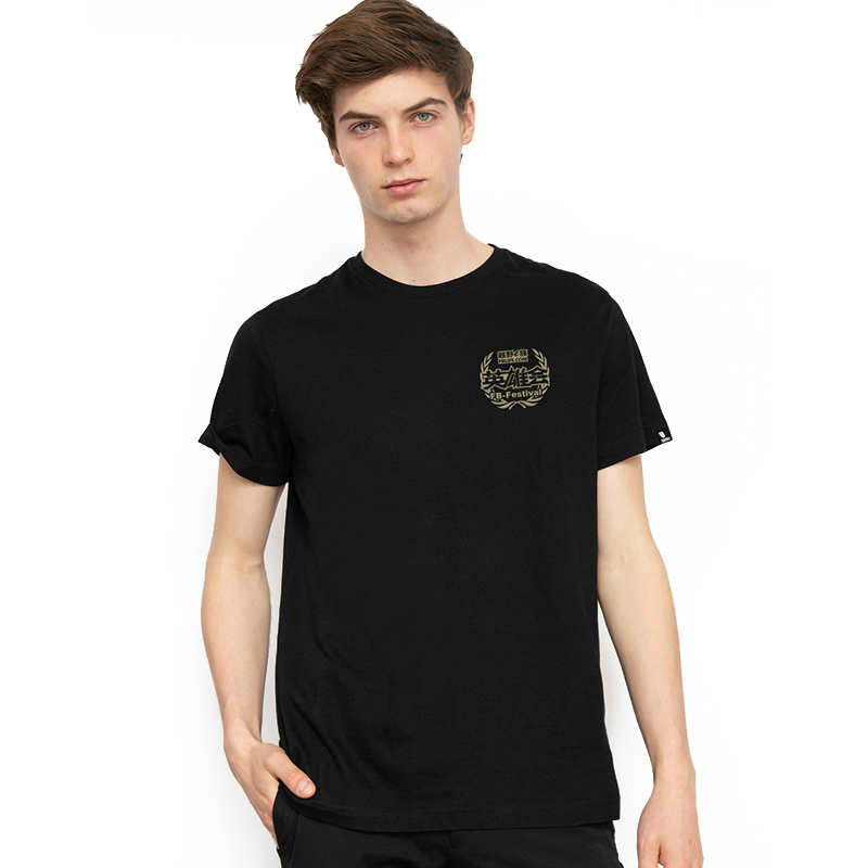 阿拉善英雄会18周年B款短袖纪念T恤衫巴丹吉林越野赛事logo印花T NMT-2020