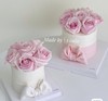 【臻品系列】---需提前一天预定--网图加高--【蝴蝶结粉玫瑰】半翻糖鲜花蛋糕 商品缩略图0