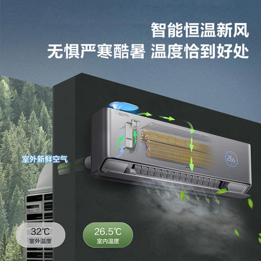 【TCL空调】TCL 1.5匹 小蓝翼Ⅱ尊享版 恒温新风空调 KFRd-35GW/DBp-XJ22+B1（咨询客服送优惠大礼包） 商品图3