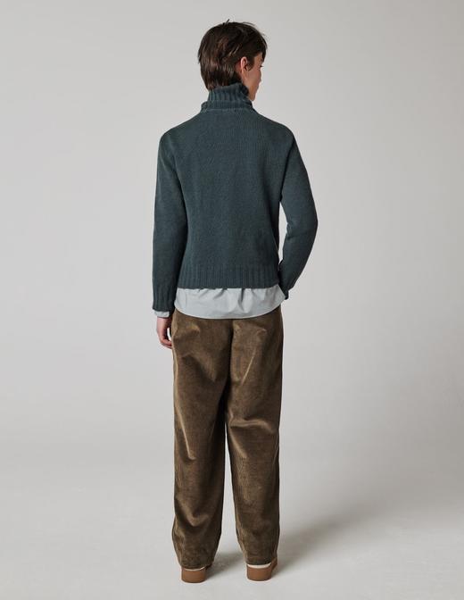 Margaret Howell 云杉绿/金褐色高领羊绒衫 商品图5