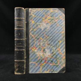 1830年 司各特诗集（卷5：最后一个吟游诗人的歌） 1幅版画插图 真皮精装大32开