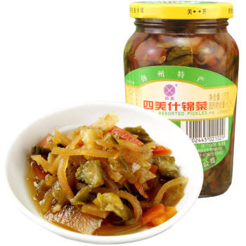 三和四美酱菜 喝粥下饭咸菜 什锦菜 375g 扬州特产 中华老字号 商品图2