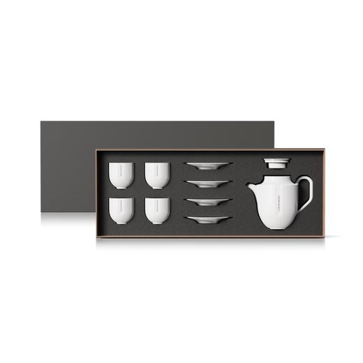 小罐茶 锦上月·宋韵白瓷茶具套组 商务品茶器具礼盒 1壶4杯4碟 商品图11