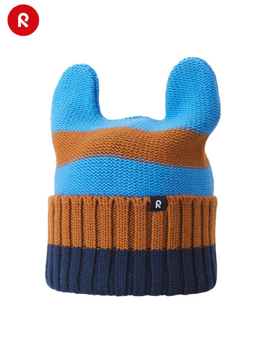 reima男女儿童帽子大童秋冬新款羊毛保暖透气洋气条纹针织帽 商品图4