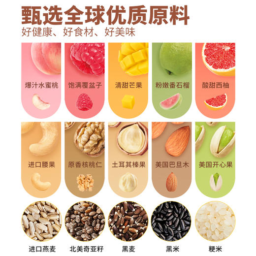 好麦多 水果麦片 桃桃/酸奶/菠萝百香果/坚果400g 商品图1