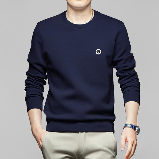 【一口价】【新款DX】大依优型大码圆领印花卫衣长袖加肥加大休闲运动上衣男打底衫胖子300斤 商品图0