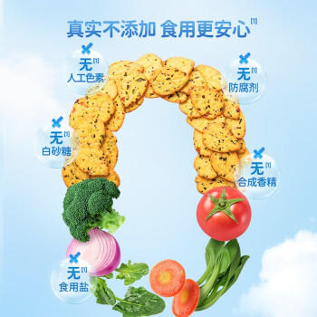 小鹿蓝蓝_神奇宝宝饼干 宝宝零食9种蔬菜添加奇亚籽儿童饼干 80g /母婴 /营养辅食 /宝宝零食 商品图1