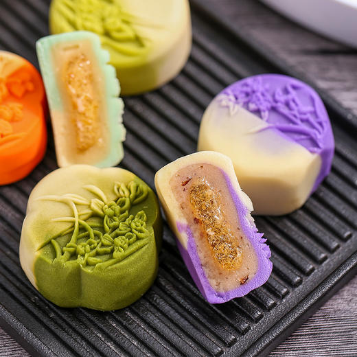 香港九龙半岛幻彩流心月饼8个礼盒装400g港式糕点中秋节礼品 商品图6