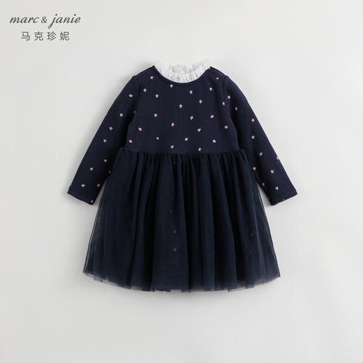 【德绒发热】马克珍妮秋装新款 女童拼接网纱连衣裙231278 商品图2