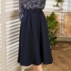 百姿 垂顺丝光半身裙2023早秋新款韩版百搭百褶A字裙中长款231039 商品缩略图3