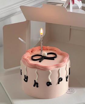 【优品系列】---韩系ins简约风【粉色侧边字母悬挂】蛋糕