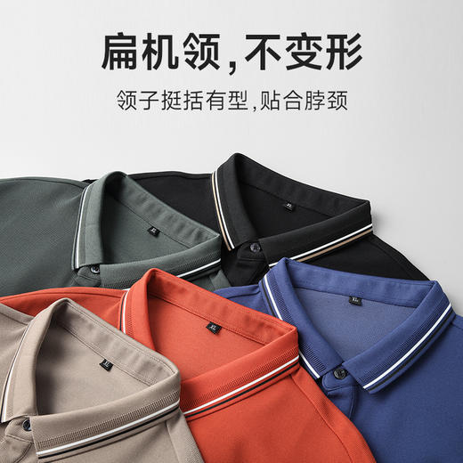 【桑蚕丝】【新款DK】大依优型大码长袖Polo衫桑蚕丝珠地翻领加肥加大肥佬休闲商务宽松透气上衣秋装 商品图2