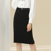 百姿 气质包臀半身裙开叉中裙显瘦时尚百搭高腰包臀 商品缩略图0