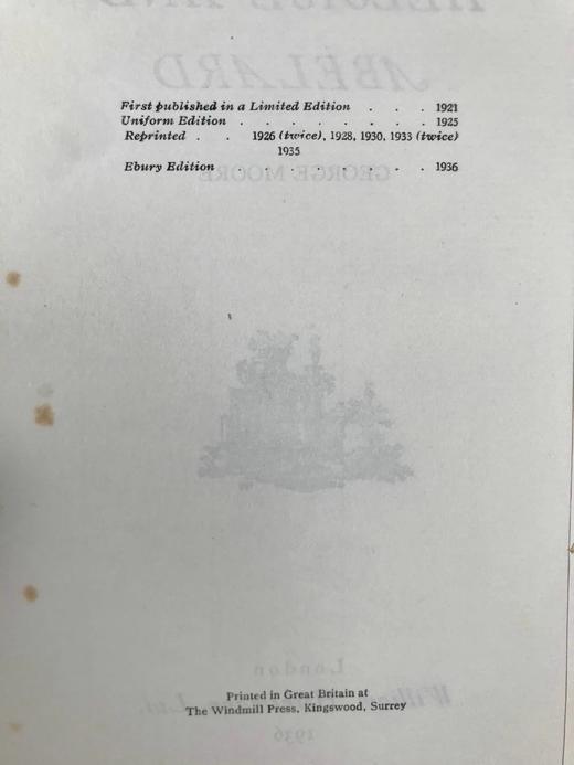 1936年 乔治·摩尔《爱洛绮斯和阿贝拉》 漆布精装大32开 商品图3