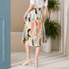 百姿 彩绘印花半身裙2023春夏新款高腰显瘦百搭气质A字裙中长款 商品缩略图3