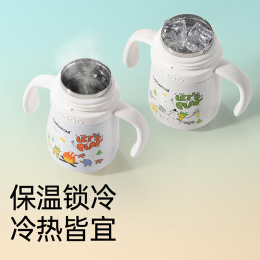 bebetour婴幼儿保温杯宝宝水杯一岁保温奶瓶儿童吸管杯学饮小月龄手柄款 商品图1