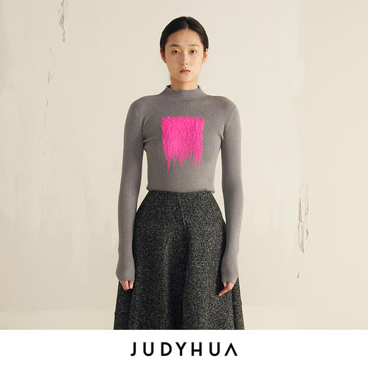 JUDYHUA 毛毡针织小高领 商品图0