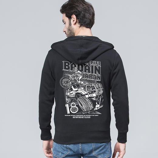 第18届阿拉善英雄会秋冬C款毛圈拉链带帽卫衣沙漠越野图案印花款 NMT-2032 商品图1