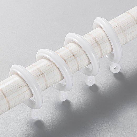 #罗马杆 #金蝉现代简约格子纹圆头罗马杆窗帘杆 商品图3