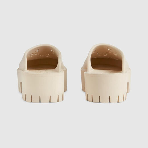 GUCCI 古驰 女士镂空G防水台拖鞋 白色 663577 JFB00 9022 商品图2