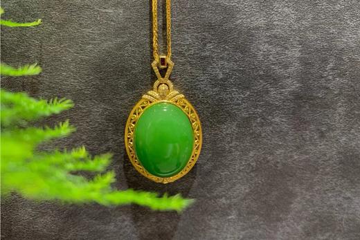 【御珠宫坊】金镶碧玉吊坠 商品图1