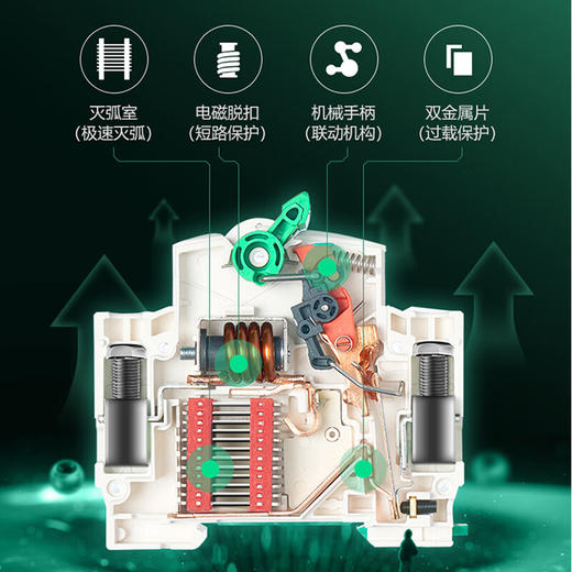 【DZ】公牛BULL空气开关LB5-63a/63A-2P/C型断路器400V 商品图1