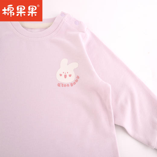 棉果果冬季新品内衣家居中小童80-130码女童3A抗菌暖姜套头套装M421302423713 商品图1