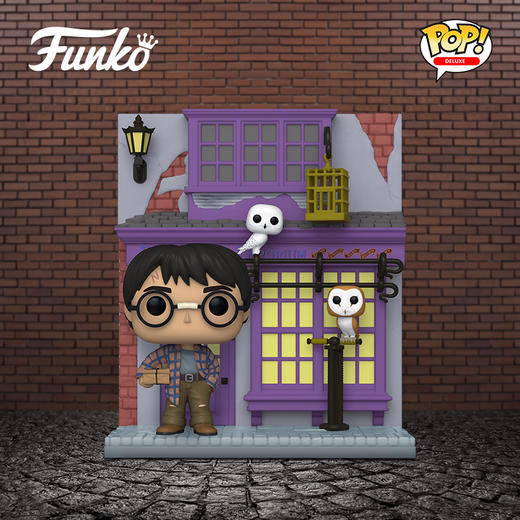 Funko POP Deluxe 哈利波特对角巷哈利与咿啦猫头鹰商店限定款手办摆件 58135 商品图2