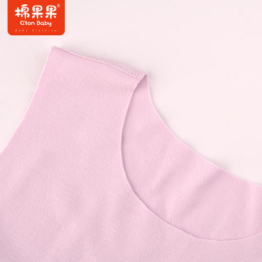 棉果果冬季新品内衣家居暖姜中大童140-160码女童3A抗菌无痕背心M421170423728 商品图2
