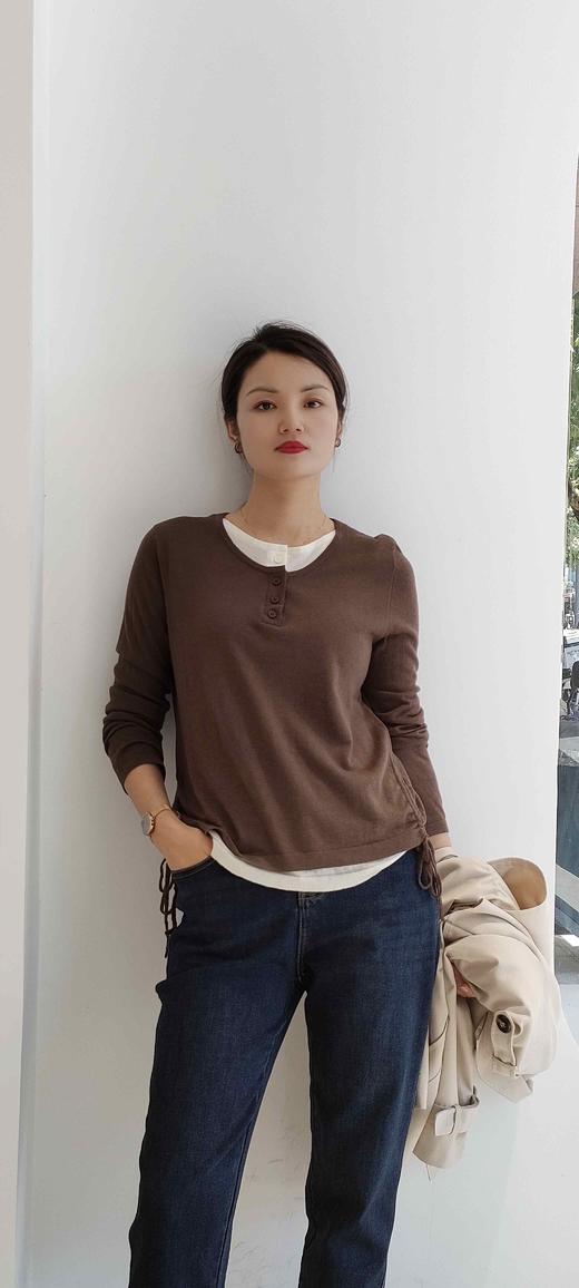 383855收绳假两件针织毛衫 商品图3