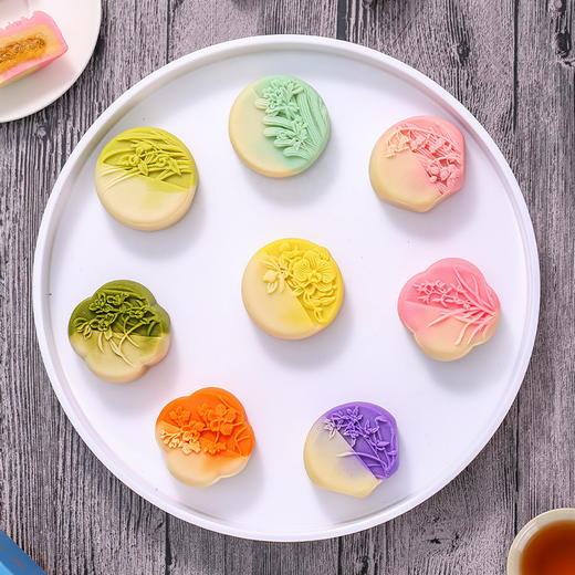 香港九龙半岛幻彩流心月饼8个礼盒装400g港式糕点中秋节礼品 商品图3