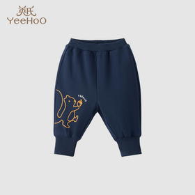 英氏男宝裤子秋冬新款夹棉保暖休闲裤外出防钻风YRKCJ4P394A